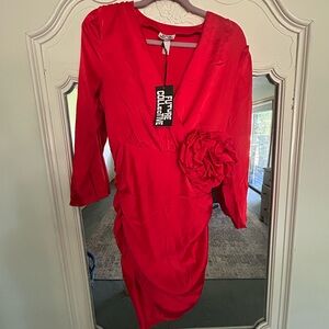 Future collective satin red dress size 4